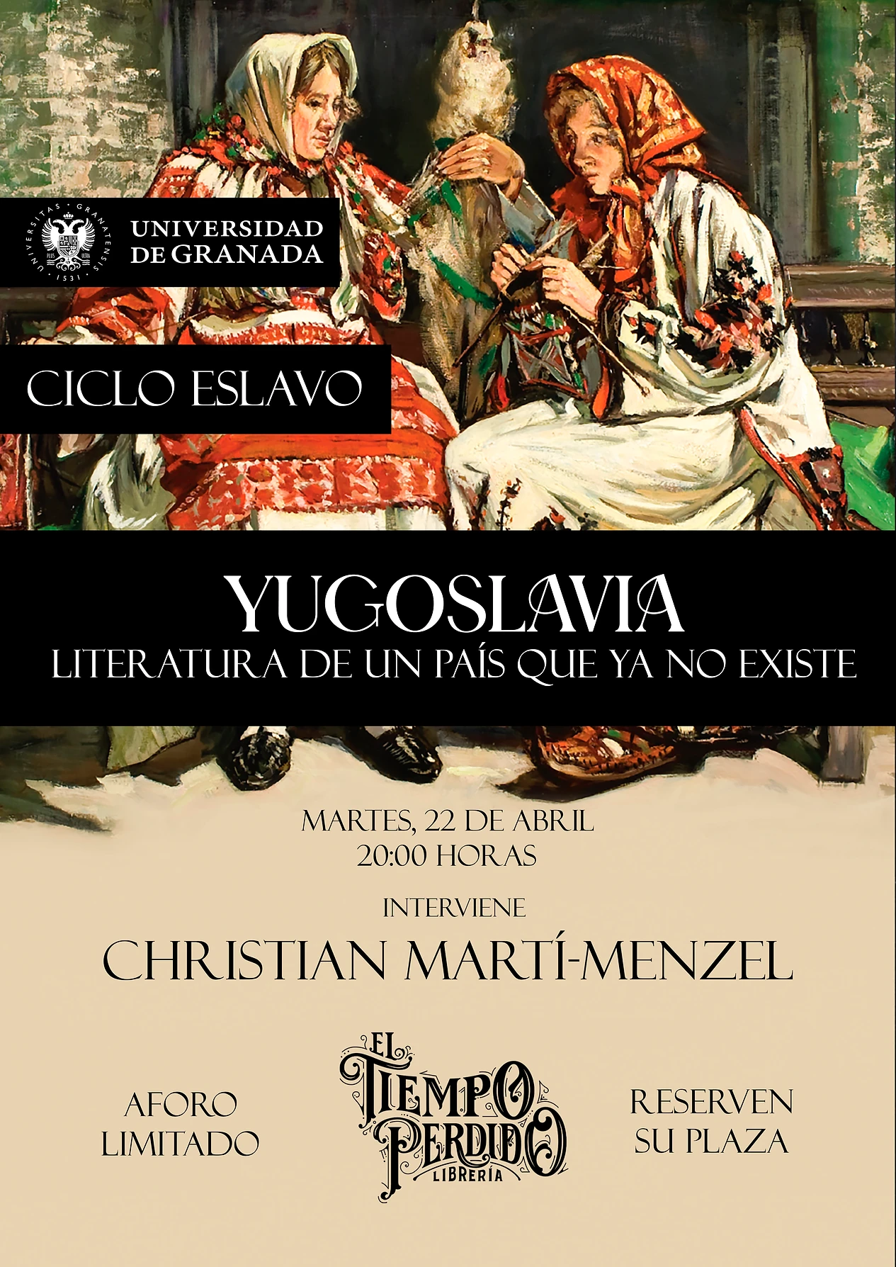 cartel charla de Christian Martí-Menzel